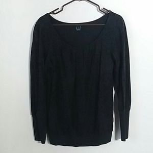 M French Connection Dark Gray Black Leopard Shirt